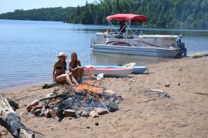 Cottage Bonfire on the Beach