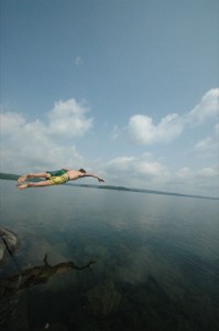 Flying Above the Lake